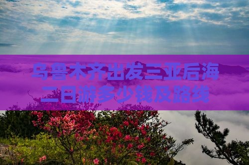 乌鲁木齐出发三亚后海二日游