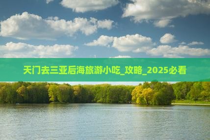 天门去三亚后海旅游小吃
