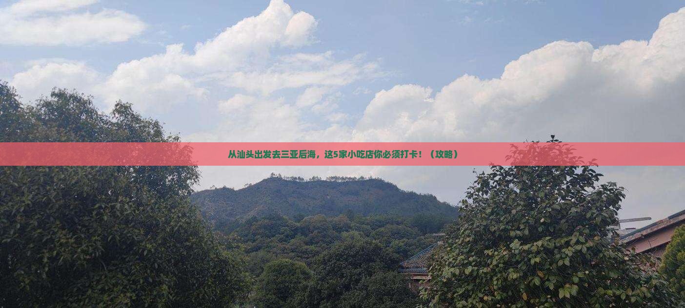 汕头出发三亚后海旅游小吃