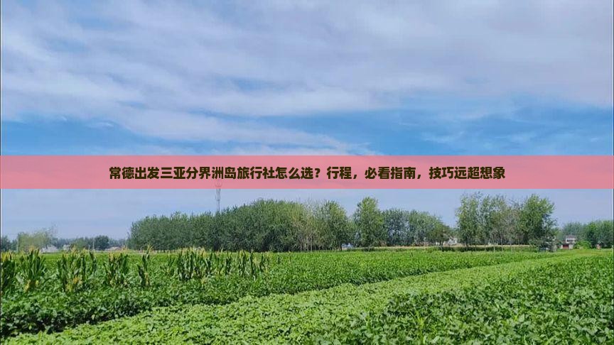 常德出发三亚分界洲岛旅行社