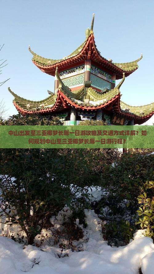 中山出发至三亚椰梦长廊一日游攻略及交通方式详解？如何规划中山至三亚椰梦长廊一日游行程？