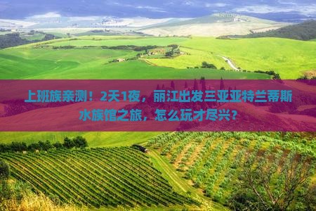 上班族亲测！2天1夜，丽江出发三亚亚特兰蒂斯水族馆之旅，怎么玩才尽兴？