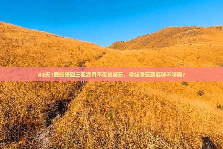 #2天1晚临猗到三亚海昌不夜城游玩，带娃嗨玩到底够不够爽？