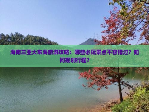 海南三亚大东海旅游攻略：哪些必玩景点不容错过？如何规划行程？