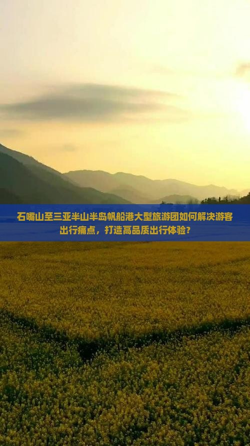 石嘴山至三亚半山半岛帆船港大型旅游团如何解决游客出行痛点，打造高品质出行体验？