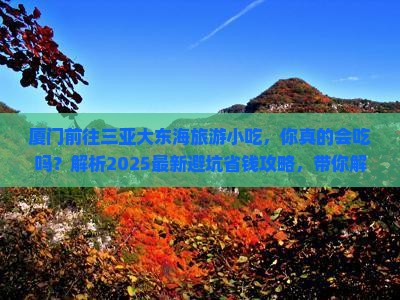 厦门前往三亚大东海旅游小吃