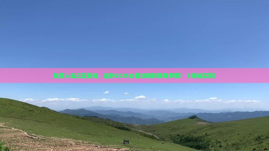 松原去三亚后海大型旅游团