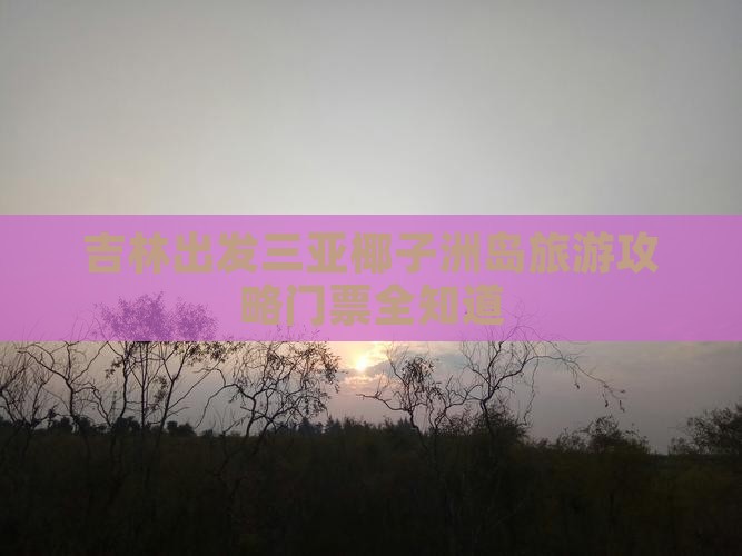 吉林出发三亚椰子洲岛门票