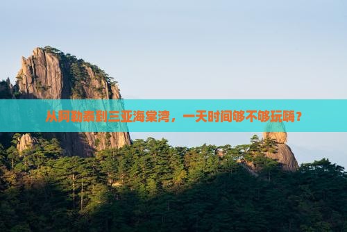阿勒泰去三亚海棠湾一日游