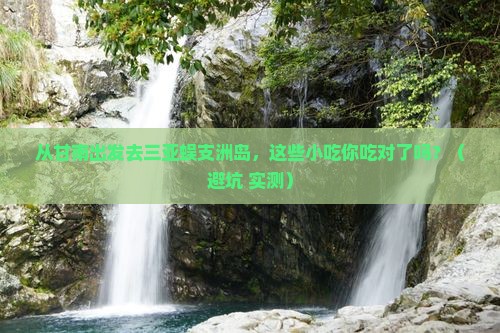 甘南出发三亚蜈支洲岛旅游小吃