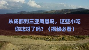 成都前往三亚凤凰岛旅游小吃
