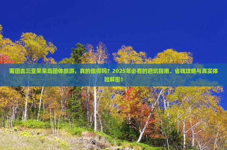 莆田去三亚呆呆岛团体旅游