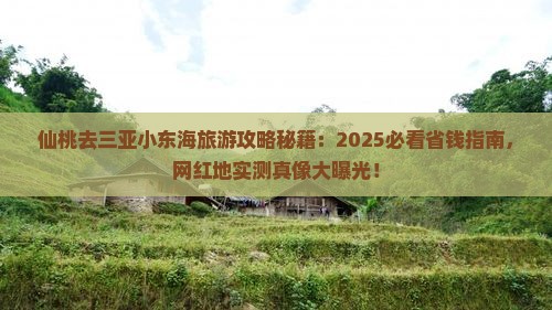 仙桃去三亚小东海旅游网红地点