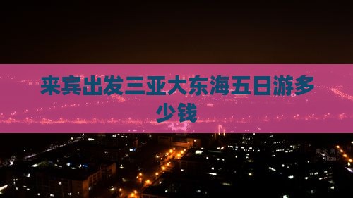 来宾出发三亚大东海五日游