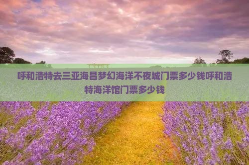 呼和浩特去三亚海昌梦幻海洋不夜城门票