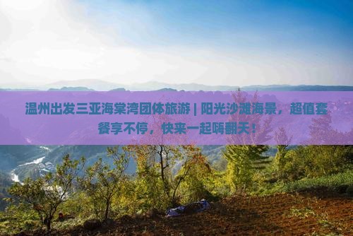 温州出发三亚海棠湾团体旅游