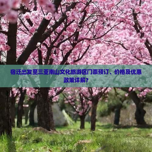 宿迁去三亚南山文化旅游区门票