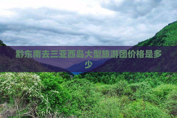 黔东南去三亚西岛大型旅游团