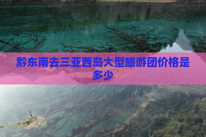 黔东南去三亚西岛大型旅游团