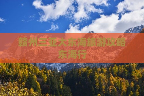 赣州前往三亚大东海个人游
