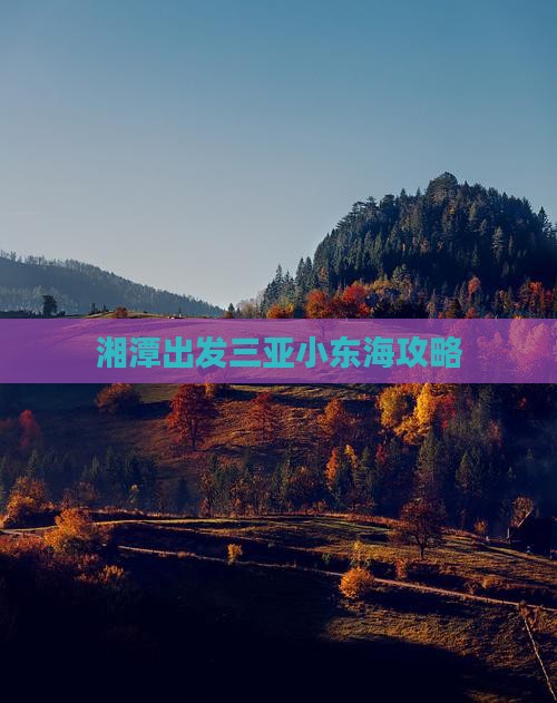 湘潭出发三亚小东海旅行社