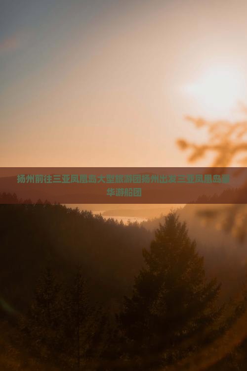 扬州前往三亚凤凰岛大型旅游团