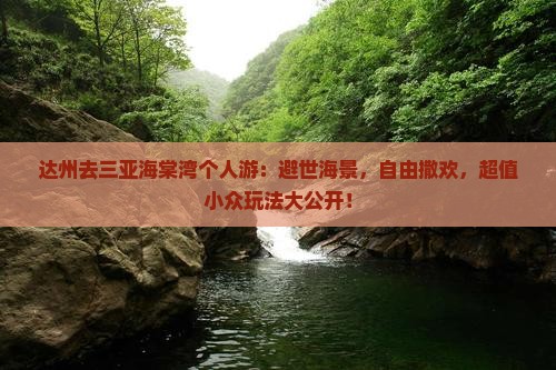 达州去三亚海棠湾个人游