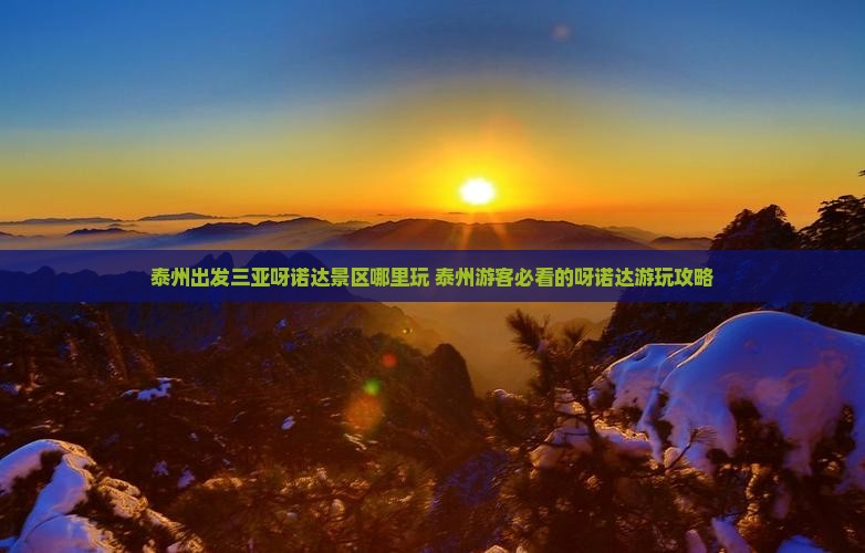 泰州出发三亚呀诺达景区哪里玩