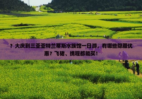 大庆去三亚亚特兰蒂斯水族馆一日游