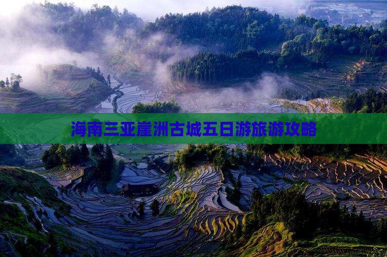 常德去三亚崖洲古城五日游