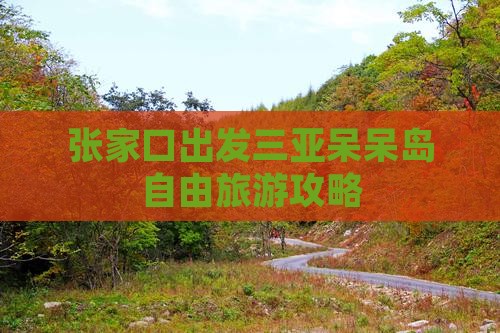 张家口出发三亚呆呆岛自由团