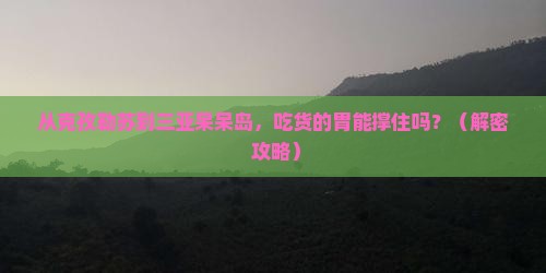 克孜勒苏去三亚呆呆岛旅游小吃