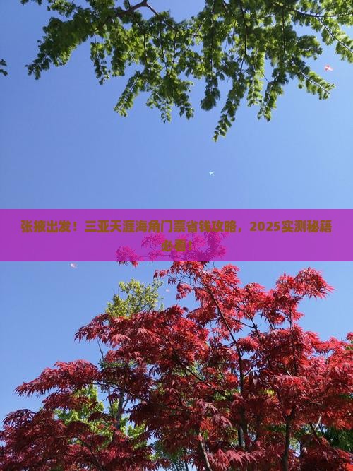 张掖去三亚天涯海角门票