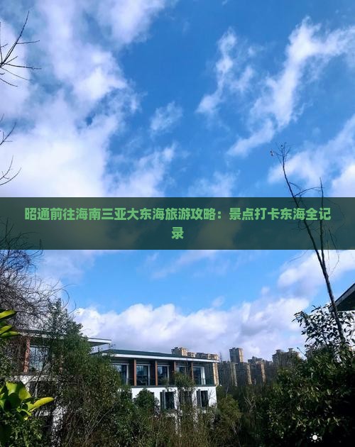 昭通前往三亚大东海旅游打卡点