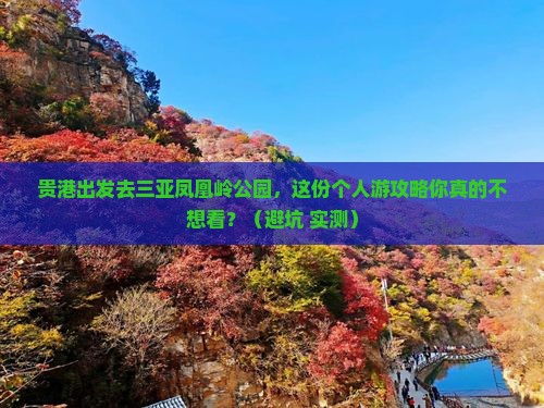 贵港前往三亚凤凰岭公园个人游