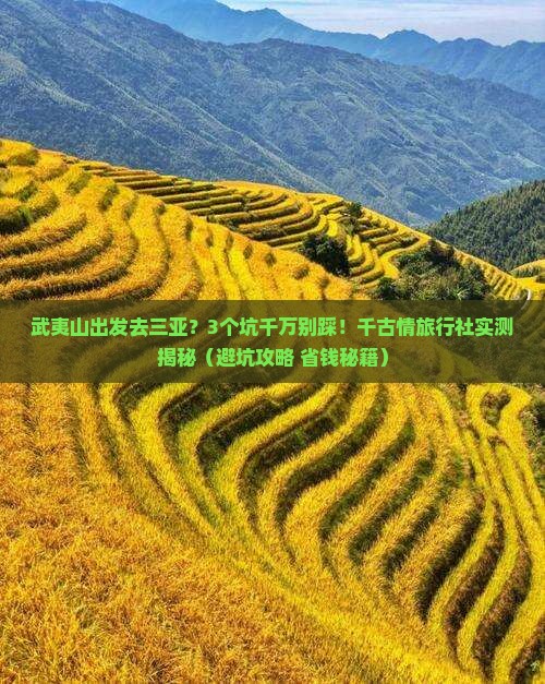 武夷山出发三亚千古情旅行社