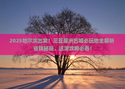 哈尔滨出发三亚崖洲古城必玩地