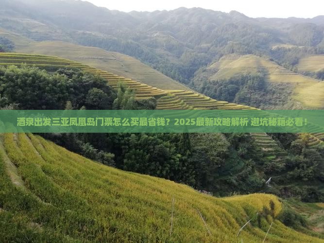 酒泉出发三亚凤凰岛门票