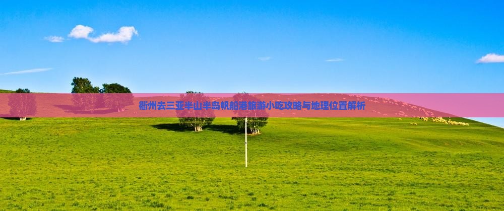 衢州去三亚半山半岛帆船港旅游小吃