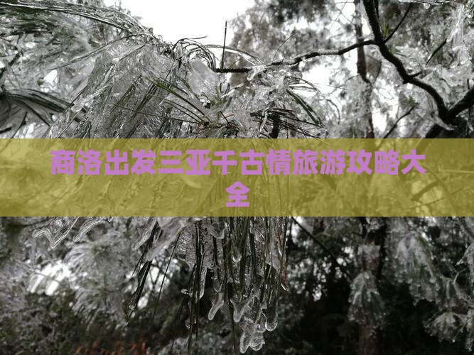 商洛前往三亚千古情攻略