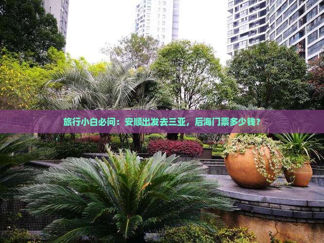 安顺前往三亚后海门票