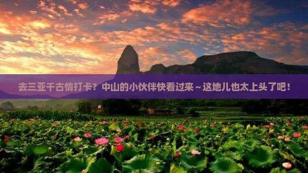 中山前往三亚千古情旅游网红地点