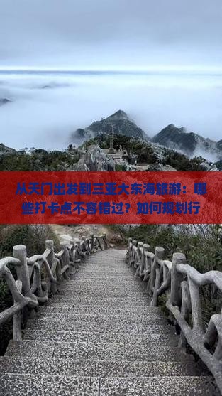 天门去三亚大东海旅游打卡点