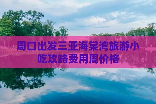 周口出发三亚海棠湾旅游小吃