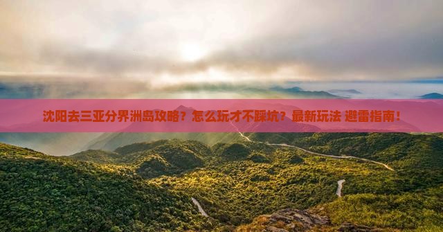 沈阳去三亚分界洲岛攻略