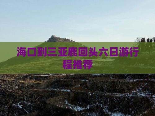 海口到三亚鹿回头六日游行程推荐