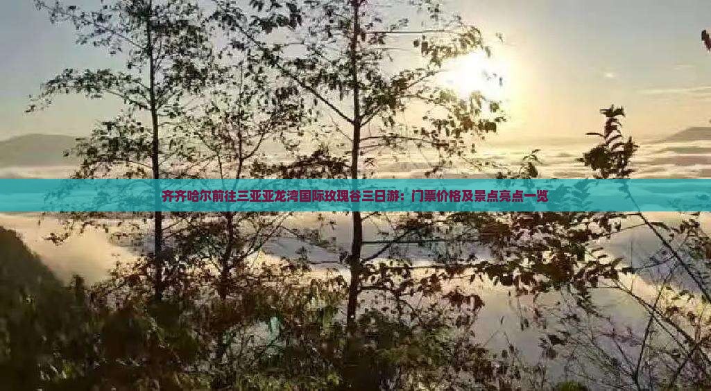 齐齐哈尔前往三亚亚龙湾国际玫瑰谷三日游