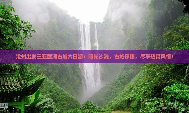 沧州出发三亚崖洲古城六日游