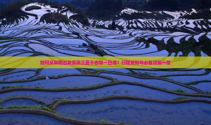 阜阳出发三亚千古情一日游