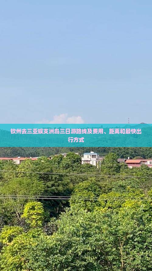 钦州去三亚蜈支洲岛三日游
